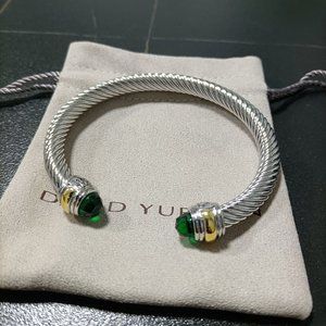 💖David Yurman💖 Cable Classics Color Bracelet with Pearls and Pavé Diamonds,5mm